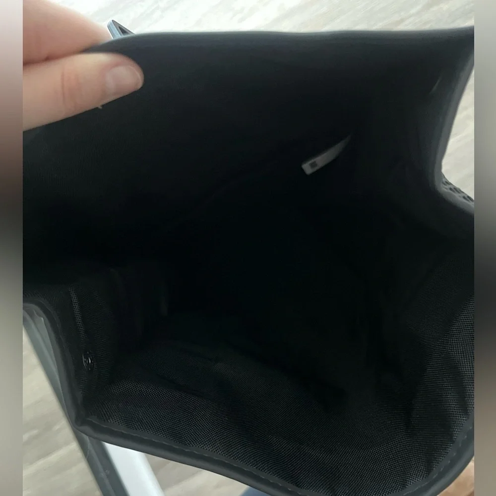 Rains Black Mesh Roll top Backpack